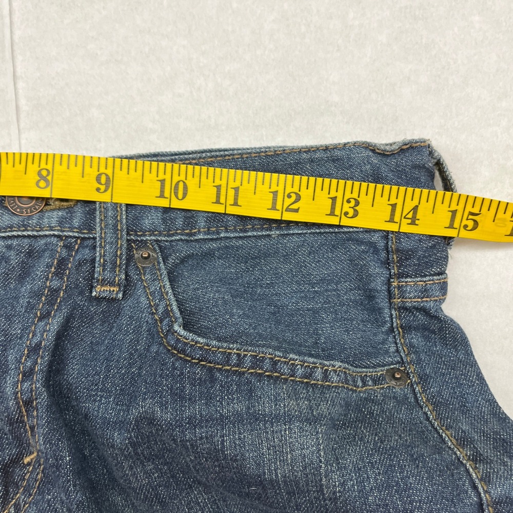 Levi's 505 Regular Jeans Kids 8 Husky Dark Wash Adjustable Waist Straight Denim - Picture 9 of 11